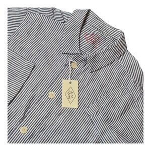 Alex Crane Men's M Kite Jacket Striped Linen Chore Coat Workwear Utility NWT